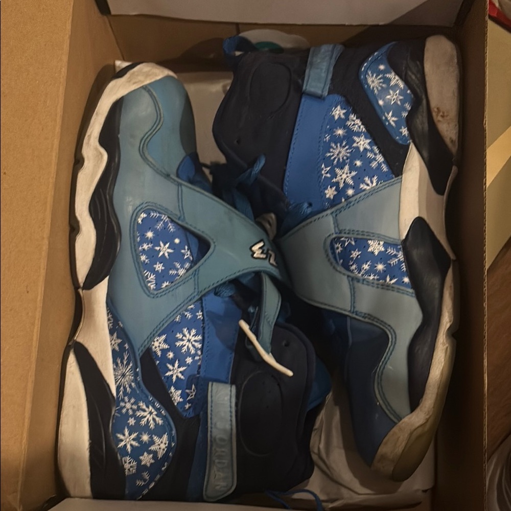 Jordan’s Kids Blue Snowflake Sneakers